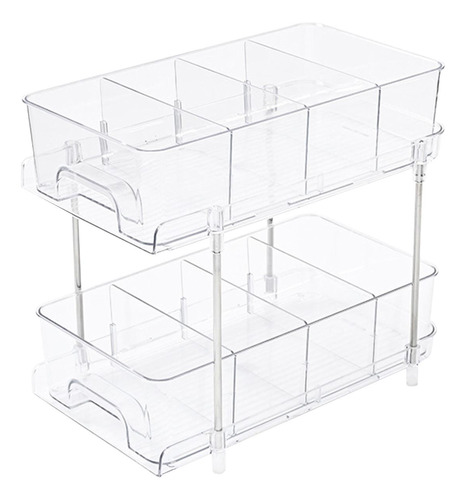 Organizador De Gabinete De Baño Transparente 30,9x18,8x28cm