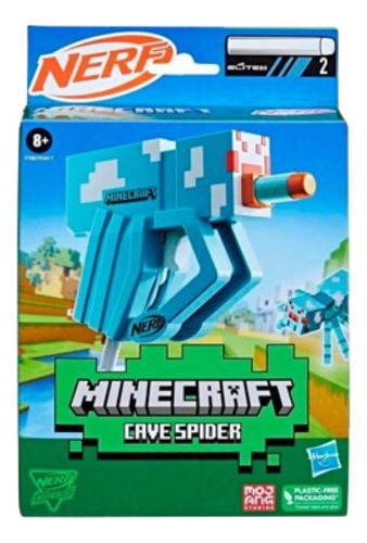 Nerf Minecraft Cave Spider Pistola Con 2 Dardos