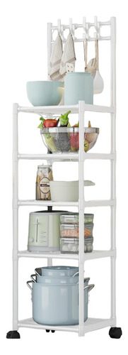 Estante Rack 5 Niveles Multifuncional P/ Cocina Baño Jardín