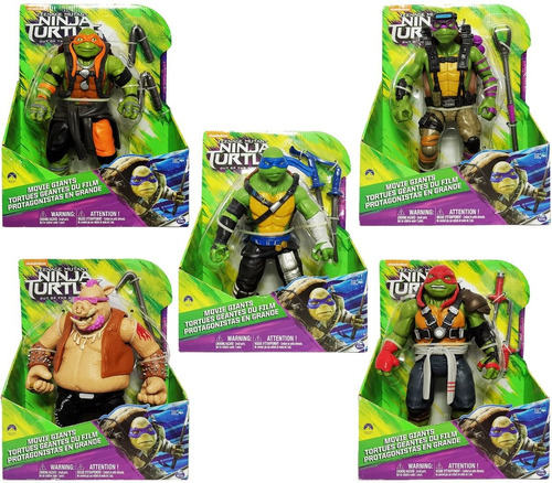 Tortugas Ninja Colección 5 Personajes Gigantes 30cm. Año2016