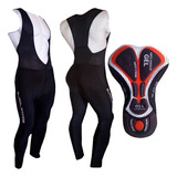 Pantalón Tirantes Badana Lycra Ciclismo Larga Gel Bici Ruta