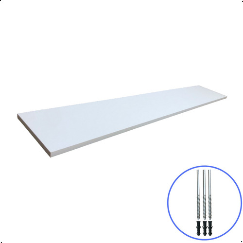 1 Prateleira 120x20 Mdf Branco Sob Medida Suporte Invisivel