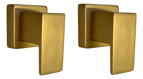 2 Acabamento Quadrado Gold Dourado Registro Deca Metal