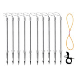 Kit 10 Dardo 20 Cm Pesca De Estilingue Elático Gatilho