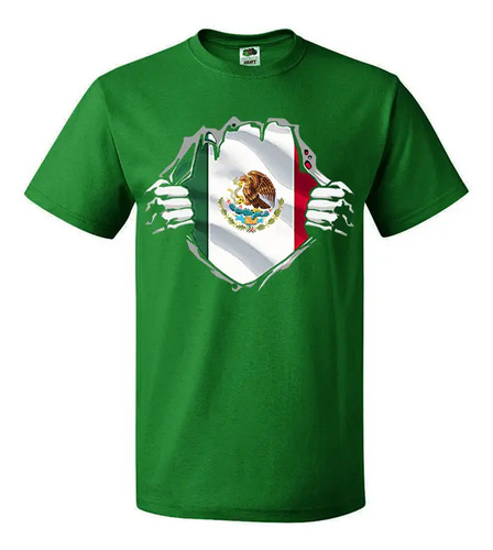 Playera Camiseta Orgullosamente Mexicano Bandera Mexico