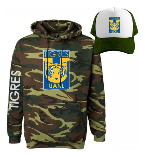 Kit Sudadera + Gorra Sublimada Mod Club Tigres Uanl Liga Mx