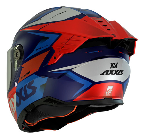 Capacete Axxis Hawk Evo Sv Daytona C7 Blue Gloss+ Luva @#