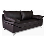 Sillon Sofa 3 Cuerpos Linea Pata Cromada Fullconfort Premium