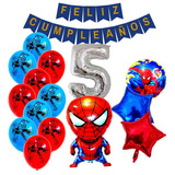 Combo Kit Deco Globos Hombre Araña Spideran+numero70cm