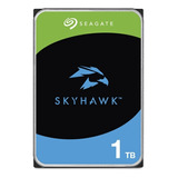 Disco Rígido Seagate Skyhawk 1tb 180mb/s Sata Iii 3.5 Azul E Verde