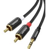 Cable Auxiliar De Audio Jack 3.5mm A 2rca Conectores Macho 2m