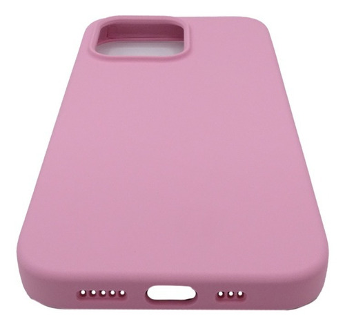 Carcasa Para iPhone 13 Pro Max Silicon Protección De Cámara Color Rosada