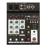 Consola Mixer Ross M4u 4 Canales Reproductor Usb / Bluetooth