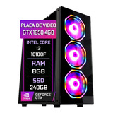 Pc Gamer Fácil Intel I3 10100f 8gb Gtx 1650 4gb Ssd 240gb