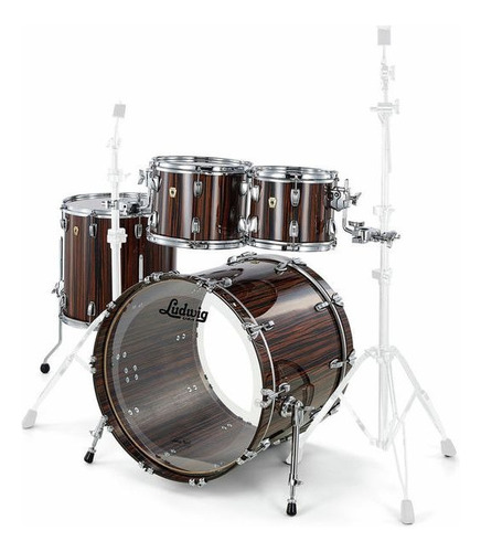 Batería Ludwig Classic Maple Exotic 4 Cascos Made In Usa Mac