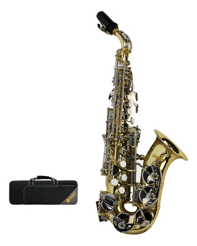 Saxofon Soprano Bb Curvo Combinado Lac-niq Century Cnsx002 /