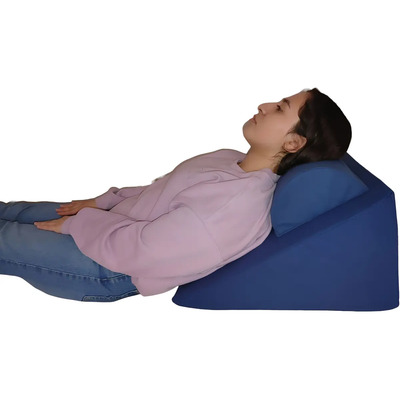 Almohada Ortopédica Cuña Antireflujo Lumbar Espuma Azul Hipoalergénica | Meses sin interés
