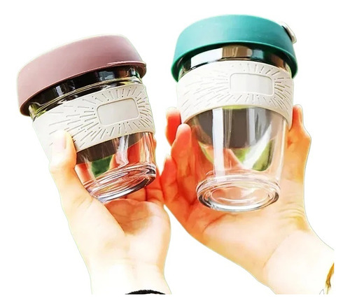 Vaso De Café Transparente Antideslizante Resistente Al