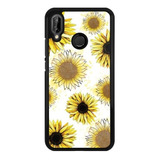 Funda Protector Para Huawei Girasol Flores Moda Mujer 04