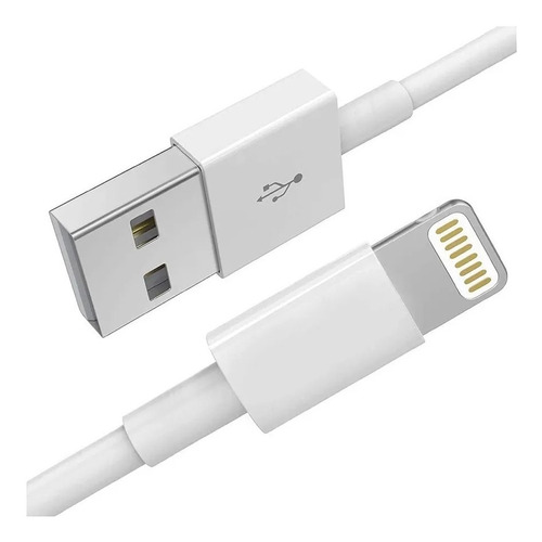 Cable Para iPhone Usb A Lightning One For All 3 Metros 2.0 Color Blanco