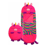 Saco De Dormir Plegable Y Almohada Divertida Para Niños Color Unicornio Rosa