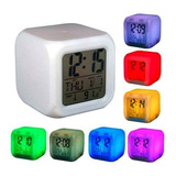 Reloj Digital Despertador Cubo Fecha Y Temperatura