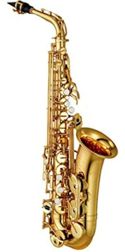 Saxofón Alto Yamaha Yas-480 Intermedio Eb, Acabado Dorado