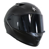 Casco Abatible Erok Helmets Negro Mate Doble Certificado Dot Con Lente Interno Humo Y Mica Transparente De Regalo Talla M 57-58 Cm