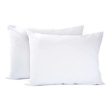 Set X2 Almohada Hotelera 70x50cm Blanca Siliconada