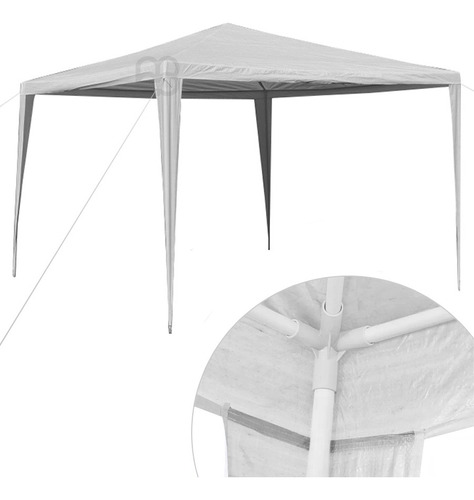 Gazebo De Rafia Toldo Camping Quincho Impermeable C/ Estacas