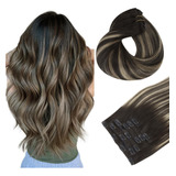 Hotbanana Extensiones De Cabello Humano Con Clip, Balayage,.