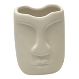 Jarron Florero Face Ceramica Moderno 13x11 Cm