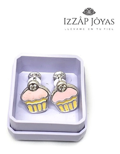  Aros Abridores Cupcakes Con Mini Cubic Plata 925