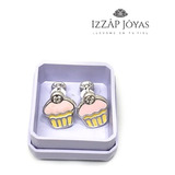  Aros Abridores Cupcakes Con Mini Cubic Plata 925