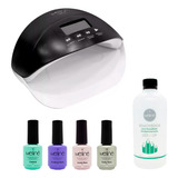 Meline Cabina Magic 54w + 4 Esmaltes Gel Uñas + Removedor 6c