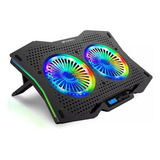 Cooler Gamer Notebook Rgb Ajustável Refrigera Placa De Video