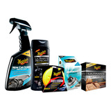 Kit Meguiars Limpieza Interiores Y Piel Para Autos + Regalo