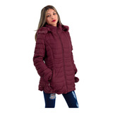 Campera Mujer Invierno Inflable Impermeable Capucha Yd 