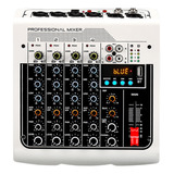 Mx400 Audio Mixer, 6 Canales Sound Board Console Usb Stereo