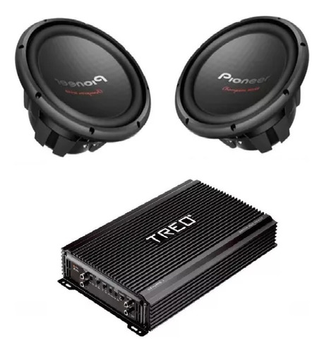 Amplificador Monoblock Treo Dynamic1+woofer Pioneer Ts-w312d