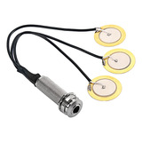 6.35mm Captador Piezo 3 Transductor Para Guitarra Violín