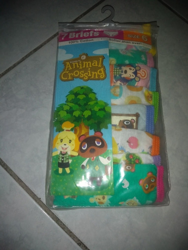 Ropa Interior Infantil 8pzs Nintendo Animal Crossing 6 Años