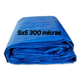 Lona 5x5 Azul Impermeável Cobertura Forte 300 Micras Ilhós