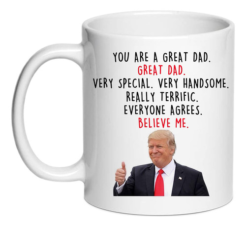 Tazas De Café Siuny Donald Trump Dad - Regalos Novedosos Par