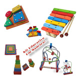 Kit Brinquedo Educativo Xilofone + Prancha + Aramado + Cubo