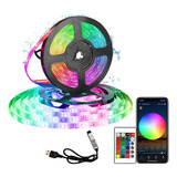 Tira De Luces Led App Bluetooth Control 5050 Rgb 2m/6.5ft