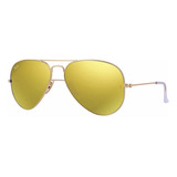 Lentes Ray Ban Piloto Aviado Rb3025n Dorado Amarillo Espejo