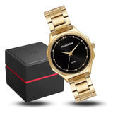 Relógio Mondaine Analógico Feminino Dourado Resistente