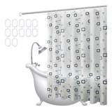 Cortina De Ducha Bañera 200x200 Cm Baño Cortinas Impermeable