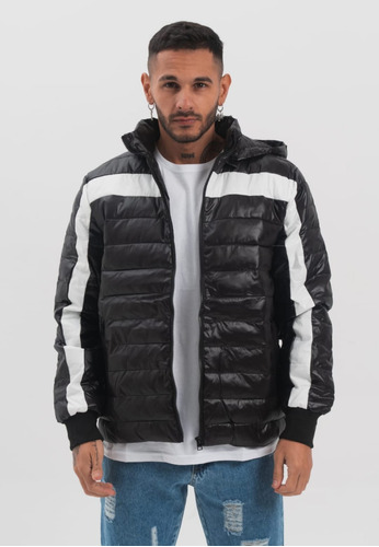 Campera Hombre Inflada Capucha Importada Abrigada Tendencia